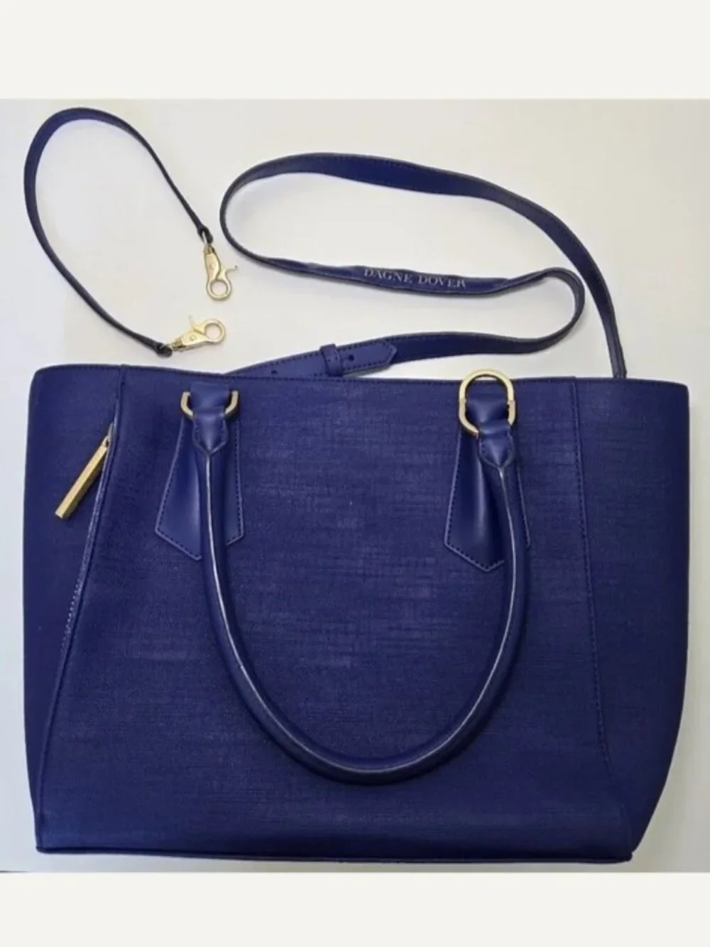 Dagne‎ Dover Signature Laptop Travel Tote Coated Canvas Cobalt Office Corpcore